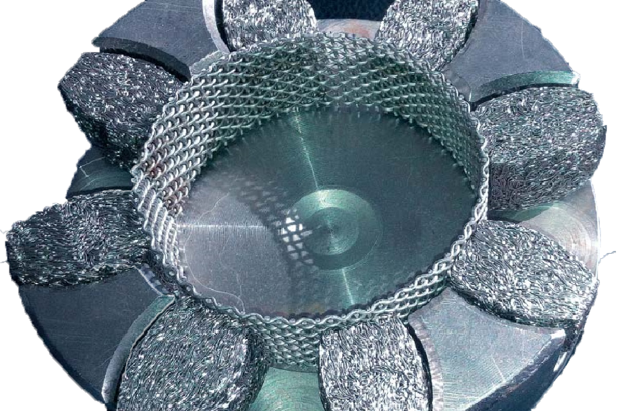 Coupling star made of stainless steel mesh